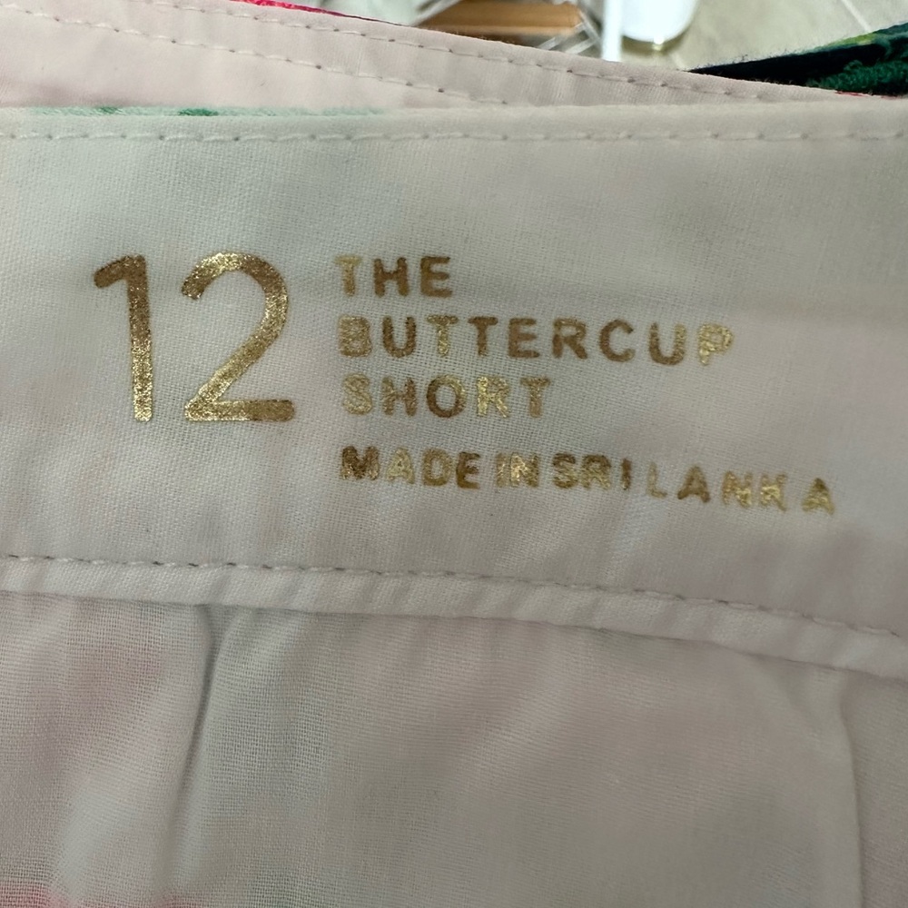Lilly Pulitzer The Buttercup Short Pink and Green Floral Women's Shorts Size 12 - Picture 3 of 3